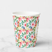 水彩フラワーズカスタムフォト文字誕生日 紙コップ (右)
