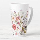 水彩フラワーズカスタム大ラテマグ カフェラテマグ (右アングル)