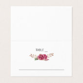 水彩フラワーズカントリーウェディング座席表 名刺 (外部フラット)