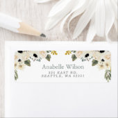 水彩フラワーズセージアイボリーフローラ ラベル (インサイチュ)