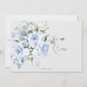 水彩フラワーズダスティブルーバラ賛美ズ 招待状 (裏面)