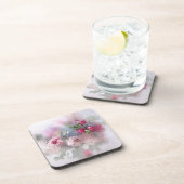 水彩フラワーズバラブーケエレガントテンプレート コースター (右側)