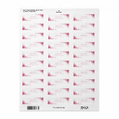 水彩フラワーズバラモダンハンドスクリプト ラベル (フルシート)