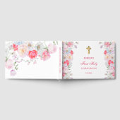 水彩フラワーズファースト・コミュニオンゲストブック ゲストブック (全面)