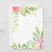 水彩フラワーズブライダルシャワータイポグラフィ 招待状 (裏面)