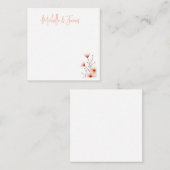 水彩フラワーズプロフェッショナルトレンディー エンクロージャーカード (正面/裏面)