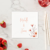 水彩フラワーズプロフェッショナルトレンディー スタンダードカクテルナプキン (インサイチュ)