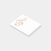 水彩フラワーズミュージックトレブルクレフ、 音符記号 ポストイット (アングル)