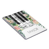 水彩フラワーズミュージックピアノ ノートブック (右側)