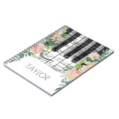 水彩フラワーズミュージックピアノ ノートブック (左側)