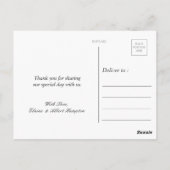 水彩フラワーズメイソンジャーありがとうはがき ポストカード (裏面)