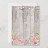 水彩フラワーズ婚約パーティフローラ招待状 招待状 (裏面)