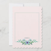 水彩フラワーズ招待状 招待状 (裏面)