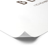 水彩フラワーズ秋の結婚式ウェルカムサイン ポスター (角)