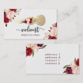 水彩フラワーバイオリオンスクリプト 名刺 (正面/裏面)