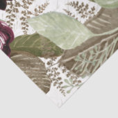 水彩フラワーバーガンディ海軍スクリプトの切り離し 薄葉紙 (詳細)