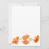 水彩フラワーバースサンクスギビング誕生日 招待状 (裏面)