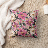水彩フラワーパターンデザイン装飾用クッション クッション (ブランケット)