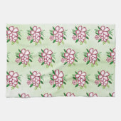 水彩フラワーパターン キッチンタオル (横)