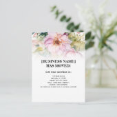 水彩フラワービジネスの動きのお知らせ ポストカード (スタンド正面)