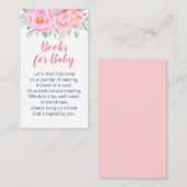 水彩フラワーピンク赤ちゃんシャワー予約リクエスト エンクロージャーカード (正面/裏面)