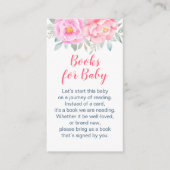 水彩フラワーピンク赤ちゃんシャワー予約リクエスト エンクロージャーカード (正面)