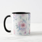 水彩フラワーフラワー コーヒーマグ マグカップ (左)
