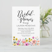 水彩フラワーブライダルシャワー招待 招待状 (スタンド正面)
