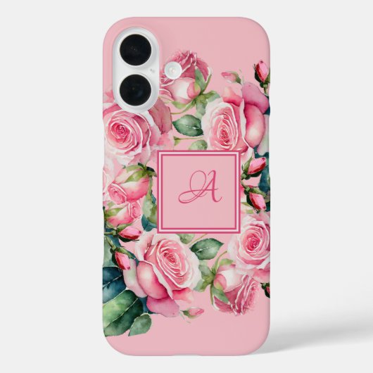 水彩フラワーブラッシングブルームズ Case-Mate iPhoneケース (裏面)