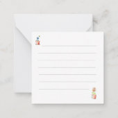 水彩フラワーポットノートカード ノートカード (裏面)