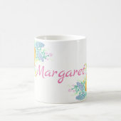 水彩フラワーマグ コーヒーマグカップ (中央)