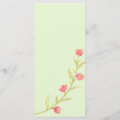 水彩フラワーメニューカード メニュー (裏面)