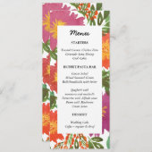 水彩フラワーメニューカード メニュー (正面/裏面)