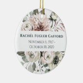 水彩フラワーメモリアルセラミックフォトオーナメント セラミックオーナメント (右)