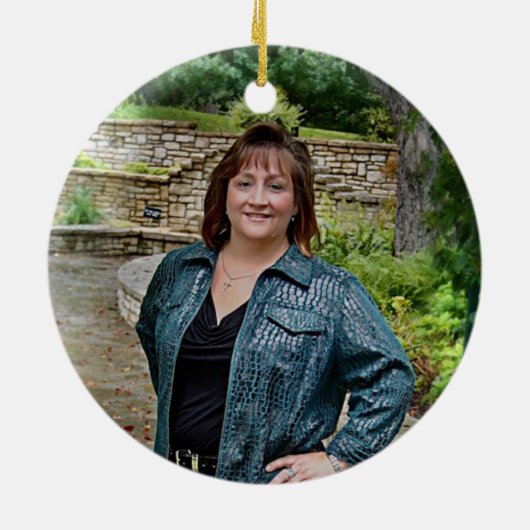 水彩フラワーメモリアルセラミックフォトオーナメント セラミックオーナメント (裏面)