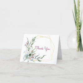 水彩フラワーリリー サンキューカード