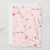 水彩フラワー春モダントレンディーショー 招待状 (裏面)