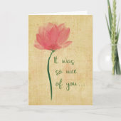 水彩フラワー本当に素敵でありがとう カード (正面)