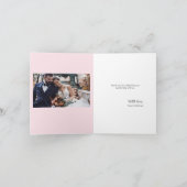 水彩フラワー金ゴールド結婚フレームの写真 サンキューカード (内部)