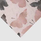 水彩フラワー ピンクの蝶 薄葉紙 (詳細)