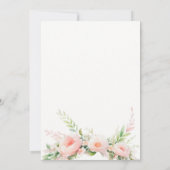 水彩フラワー ブラッシュ ウェディング セーブザデート (裏面)