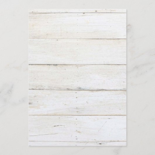 水彩フラワー、木のテクスチャブライダルシャワー 招待状 (裏面)