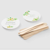 水彩フランギパニ結婚ズ結婚式の引き出物 ハンドファン (組立なし)