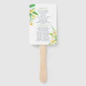 水彩フランギパニ結婚ズ結婚式 プログラム ハンドファン (裏面)