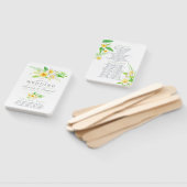 水彩フランギパニ結婚ズ結婚式 プログラム ハンドファン (組立なし)