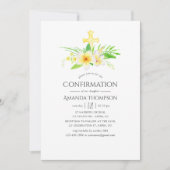 水彩フランジパニ確認 招待状 (正面)