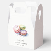 水彩フランスのマカロンベーカリーブライダルシャワー フェイバーボックス (オープン)