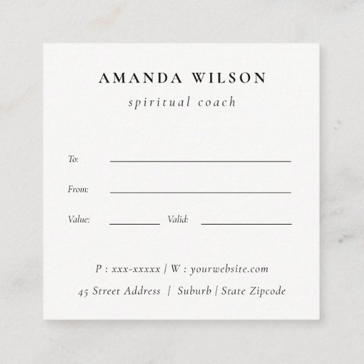 水彩フランスのマカロンベーカリー贈与証 スクエア名刺 (裏面)