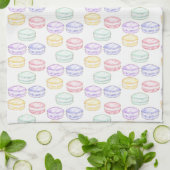 水彩フランスのマカロン キッチンタオル (折り畳み)