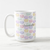 水彩フランスのマカロン コーヒーマグカップ (左)